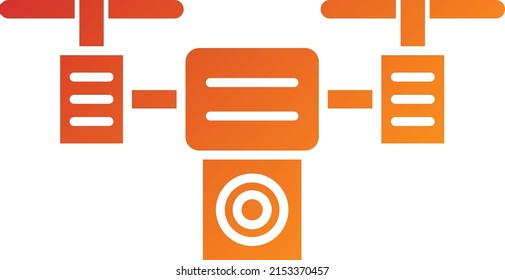 Estilo de icono del dron de diseño del vector