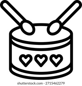 Estilo del icono del tambor del diseño del Vector