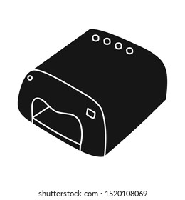 Vector design of dryer and electric sign. Graphic of dryer and device stock symbol for web.