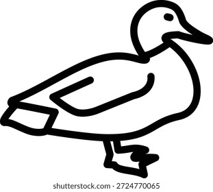 Estilo de icono de pato de diseño de Vector