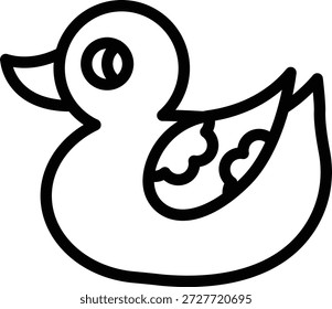 Estilo de icono de juguete de pato de diseño de Vector