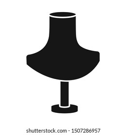 Vector design of dummy and female sign. Web element of dummy and boutique stock symbol for web.
