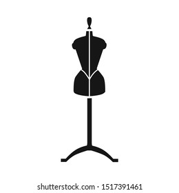 Vector design of dummy and feminine icon. Graphic of dummy and wooden stock symbol for web.