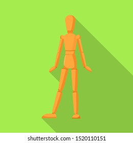 Vector design of dummy and male logo. Web element of dummy and tailor stock vector illustration.