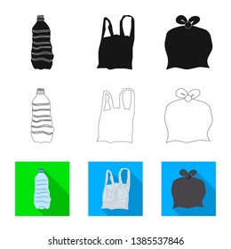 Vector design of dump  and sort icon. Set of dump  and junk vector icon for stock.