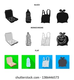 Vector design of dump  and sort icon. Set of dump  and junk vector icon for stock.