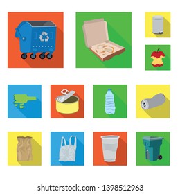 Vector design of dump  and sort icon. Set of dump  and junk stock vector illustration.