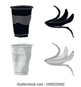 Vector design of dump and sort icon. Collection of dump and junk stock vector illustration.