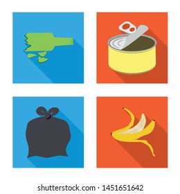Vector design of dump and sort icon. Set of dump and junk stock symbol for web.