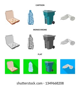 Vector design of dump  and sort symbol. Collection of dump  and junk vector icon for stock.