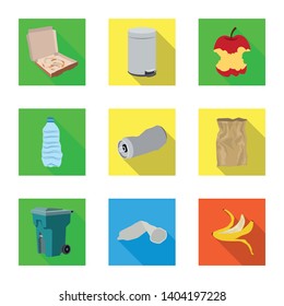 Vector design of dump  and sort symbol. Set of dump  and junk stock vector illustration.