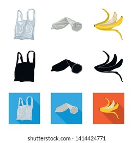 Vector design of dump  and sort symbol. Collection of dump  and junk stock symbol for web.