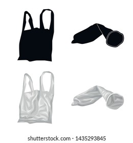 Vector design of dump and sort symbol. Set of dump and junk stock vector illustration.