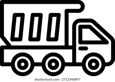 Diseño de Vector Dump Truck Icon Style