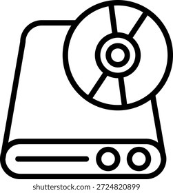 Vector Design DVD Drive Icon Style