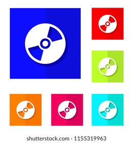 vector design of dvd flat icon set