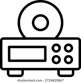 Estilo de Ícone de DVD-ROM de Design de Vetor