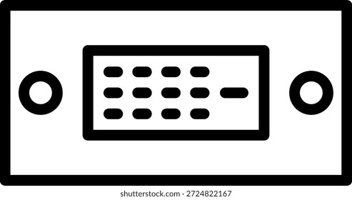Vector Design DVI Connector Icon Style
