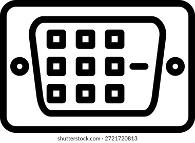 DVI-Symbolstil für Vektordesign