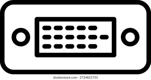 Vector Design DVI Port Icon Style