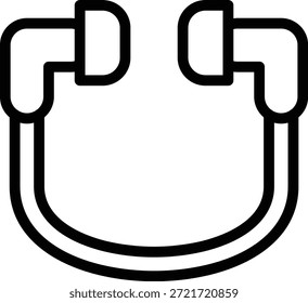 Vectordesign Ohrhörer Symbolstil