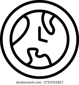 Estilo de ícone de hora da Terra de design de vetor