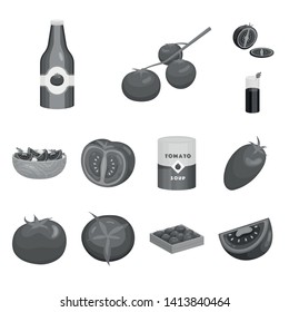 Vector design of eco and agriculture symbol. Collection of eco and delicious stock vector illustration.