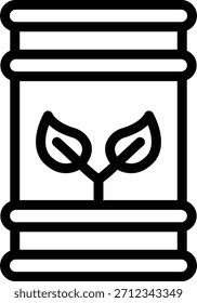 Design de vetor Eco Barrel Icon Style