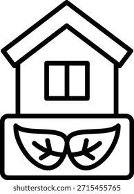 Design de vetor Eco House Icon Style