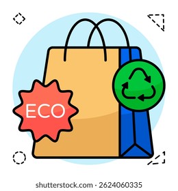Design vetorial do saco de compras eco