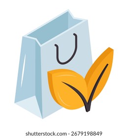 Design vetorial do saco de compras eco