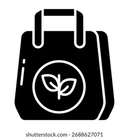 Vector design of the eco shopping bag