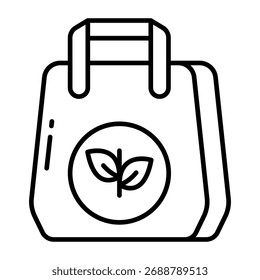 Vector design of the eco shopping bag