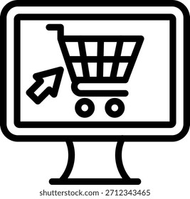 Estilo de icono de comercio electrónico de diseño de Vector
