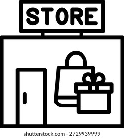 Estilo de Ícone da Loja de E-Commerce de Design de Vetor
