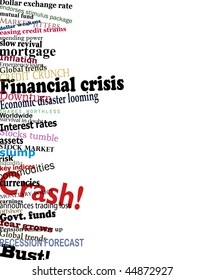 Vector design of economic problem headlines with copy-space