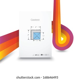 Vector design. edition of A4 format scalable eps10 brochure graphics for template or layout design with corporate stripes for web site, print, inforgraphics or other media. 