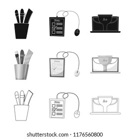 Vector design of education and learning icon. Set of education and school vector icon for stock.