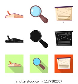 Vector design of education and learning icon. Collection of education and school stock symbol for web.