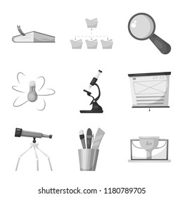 Vector design of education and learning icon. Collection of education and school stock symbol for web.