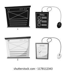 Vector design of education and learning logo. Set of education and school stock symbol for web.