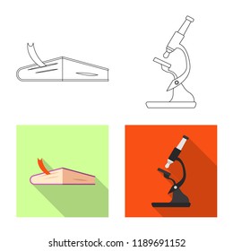 Vector design of education and learning logo. Set of education and school stock symbol for web.