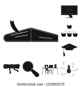 Vector design of education and learning logo. Set of education and school stock vector illustration.