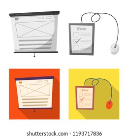 Vector design of education and learning logo. Collection of education and school stock vector illustration.