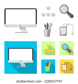 Vector design of education and learning logo. Set of education and school vector icon for stock.