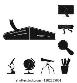 Vector design of education and learning sign. Collection of education and school vector icon for stock.