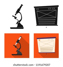 Vector design of education and learning sign. Collection of education and school vector icon for stock.