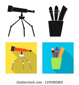 Vector design of education and learning sign. Set of education and school vector icon for stock.