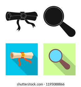 Vector design of education and learning sign. Set of education and school vector icon for stock.