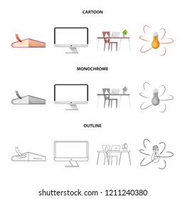 Vector design of education and learning sign. Set of education and school vector icon for stock.